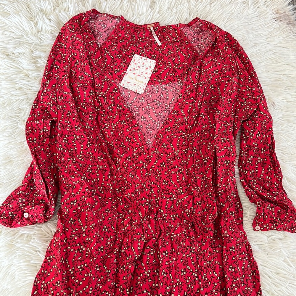 Free People Women's Clara Floral Tunic Mini Dress